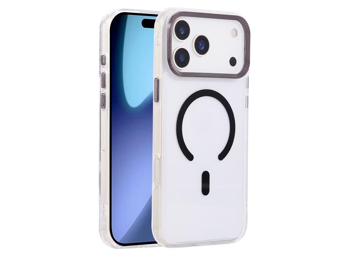Capa Para Iphone 17 Pro Com Moldura Texturizada Magsafe - Preta