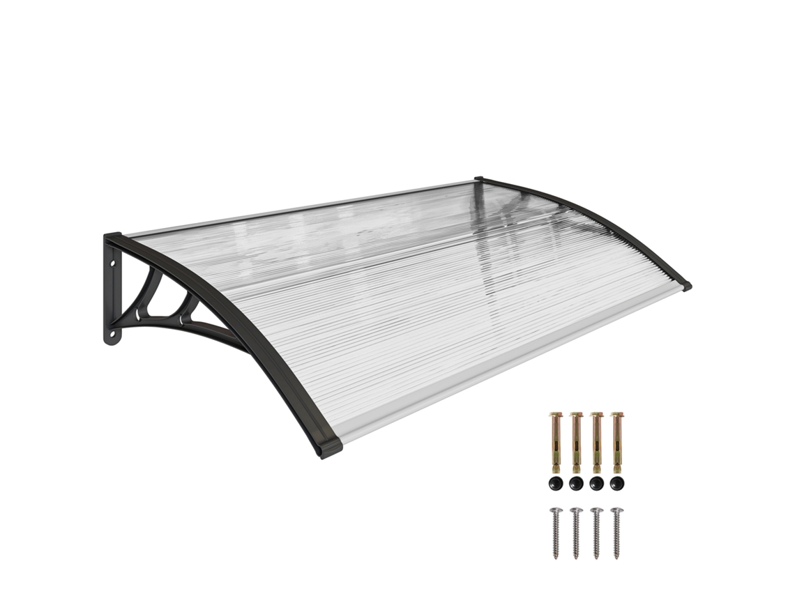 Cobertura para porta e janela 110x60 cm, painéis de policarbonato e perfil de alumínio DECORALAR TECH