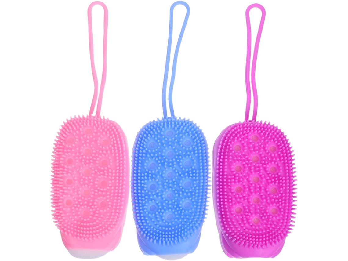 Lurelia Kit De 3 Escovas De Silicone Para Banho De Cuidado Corporal, Dupla Face, Pega Ergonómica E Limpeza Profunda, Uso Diário Prático