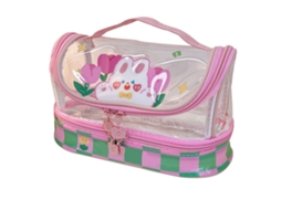 Estuche Transparente Com Um Lindo Design De Coelho, Impermeável, De Grande Capacidade, Para Estudantes.