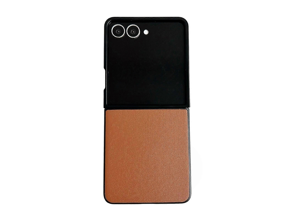 Capa Morandi Em Couro Sintético De Cor Sólida Para Samsung Galaxy Z Flip7 5g