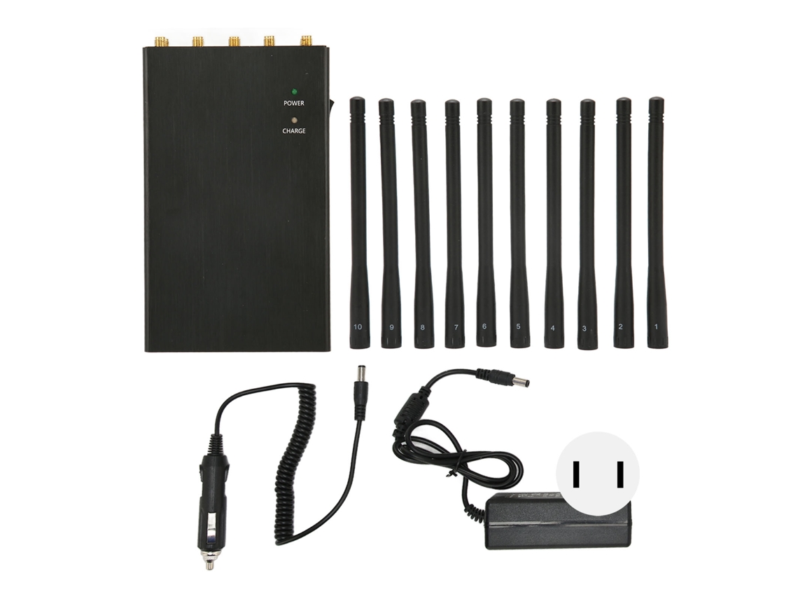 Bloqueador De Sinais 12w 10 Antenas 16yd Bateria 8000mah