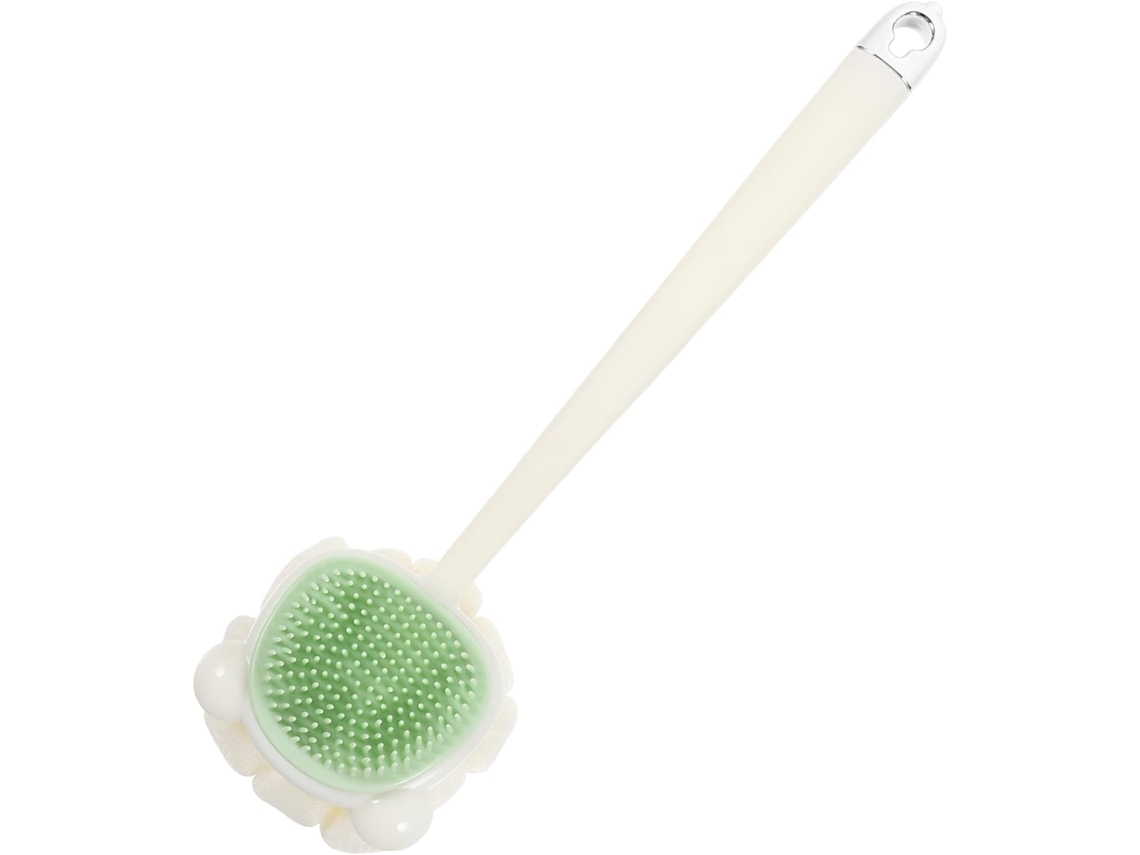 Escova De Banho Dupla Face Com Cabo Longo Para Limpeza Corporal, Escova De Banheiro Com Cabo Longo