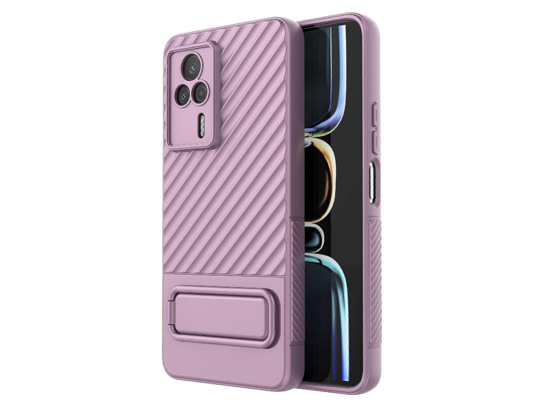 Capa De Celular Xiaomi Redmi K60e Em Tpu Com Textura Ondulada E Película Para Lente.