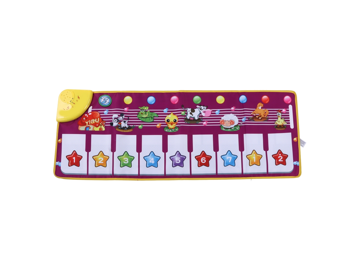 Tapete Musical Eletrônico com Teclado para Crianças, Tapete de Piano Interativo, Jogo de Música com Animais