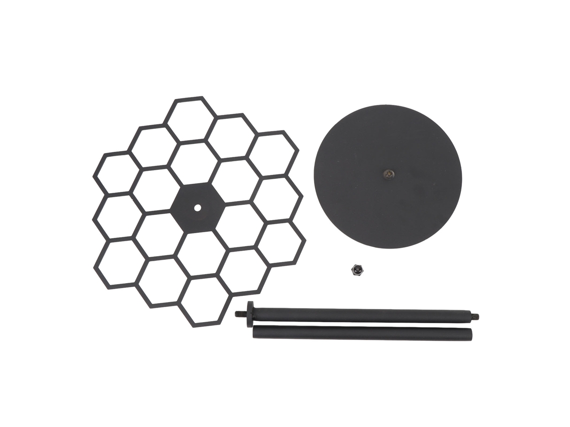 Organizador de Pilhas de Parede, Dispenser, Preto