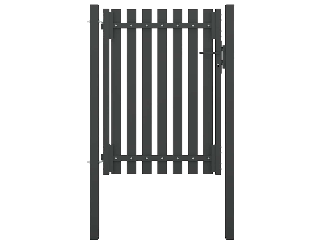 Vidaxl Portão De Cerca De Jardim Em Aço 100x125 Cm Antracite