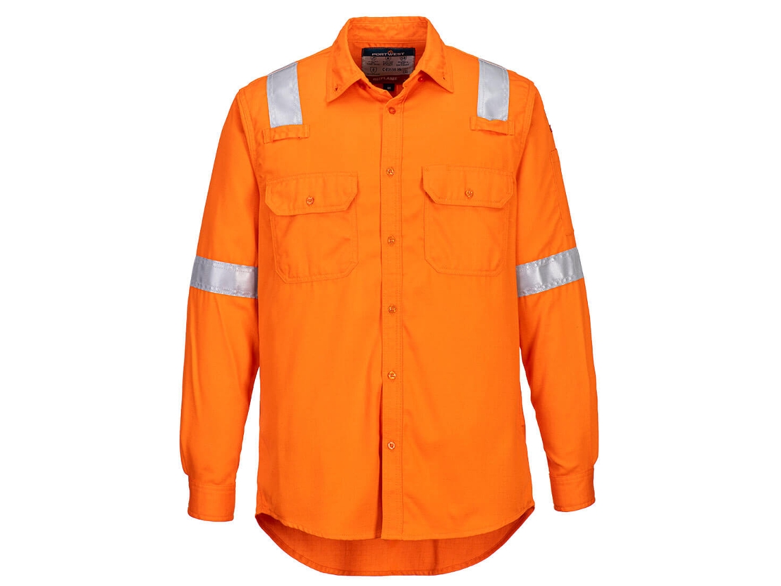 Camisa Leve Resistente A Chamas E Antiestática Laranja / S