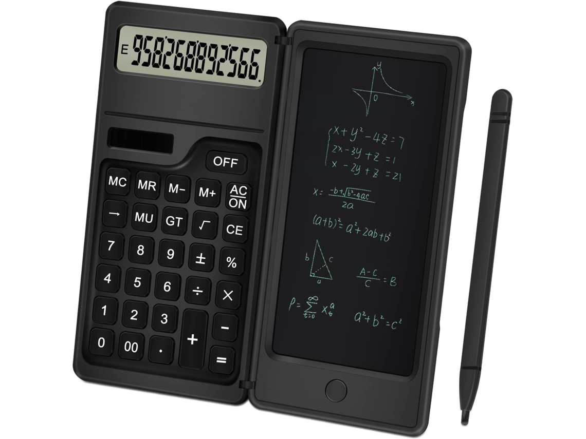 Calculadora Com Bloco De Notas, Calculadora De Mesa Com Energia Solar, Compatível Com Energia Solar E Bateria.