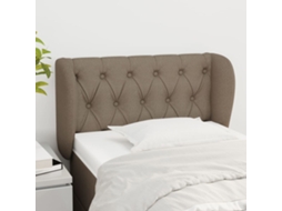 Vidaxl Cabeceira Cama Abas Tecido 83x23x78/88 Cm Cinzento-acastanhado