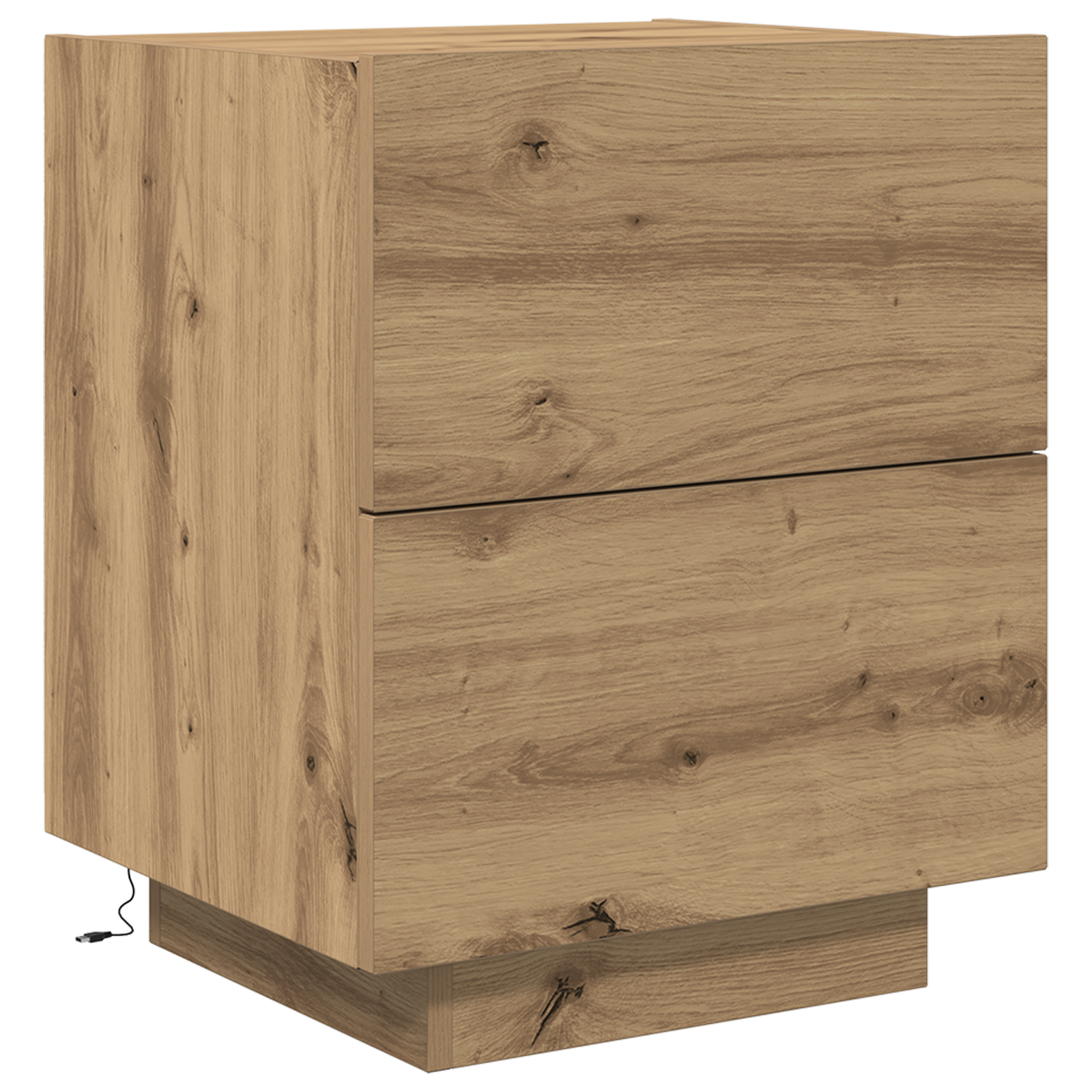Conjunto 1 Armário De Cabeceira Vidaxl Castanho Derivados De Madeira (45 X 40 X 55 Cm)