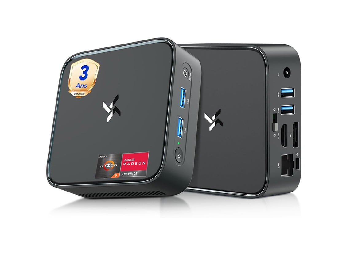 Mini Pc HUIDUN H80 Amd Ryzen 5 3500u 3.7ghz Max 16 Gb 512 Gb Windows 11 Pro 2.4+5g Wifi Preto
