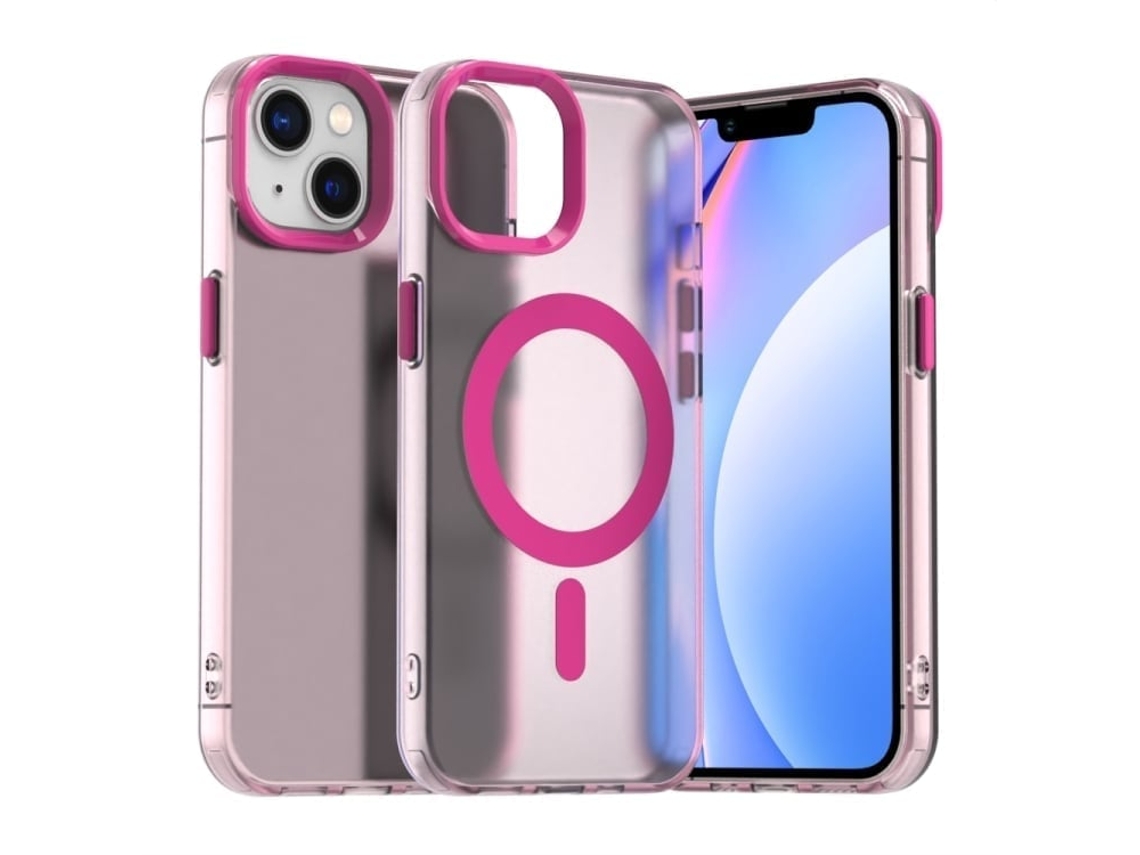 Capa Híbrida Para Iphone 15 Plus - Pc E Tpu Com Magsafe | Candy Design - Vermelha