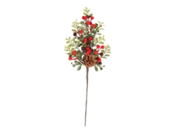 Decoração De Árvore De Natal Laxiscreed Com Ramos, Frutas Vermelhas E Pinha Para Arranjos Festivos