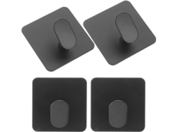 Ganchos Adesivos De Parede Yardenfun Para Toalhas, 4 Peças, Pretos, Autoadesivos, Para Chuveiro E Banheiro
