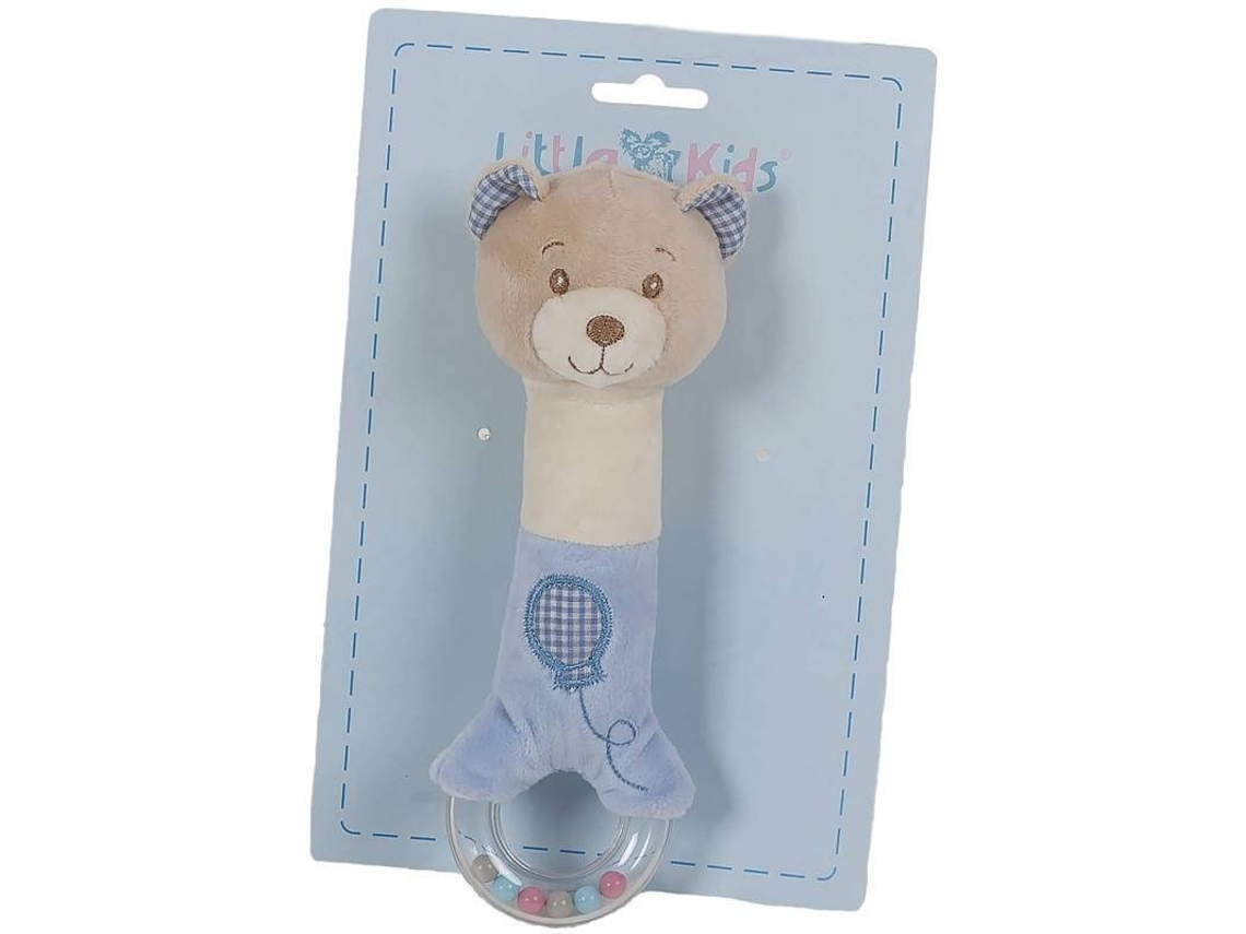 Apito DISFRAZZES e Chocalho com Bolinhas de Ursinho (20 cm - Azul)