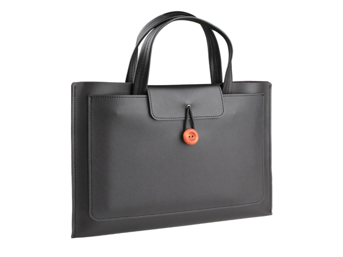 Bolsa Para Portátil Czhhmart Em Pu Impermeável, Proteção 360°, Compatível Com Notebooks De 15,6 E 16 Polegadas Preto