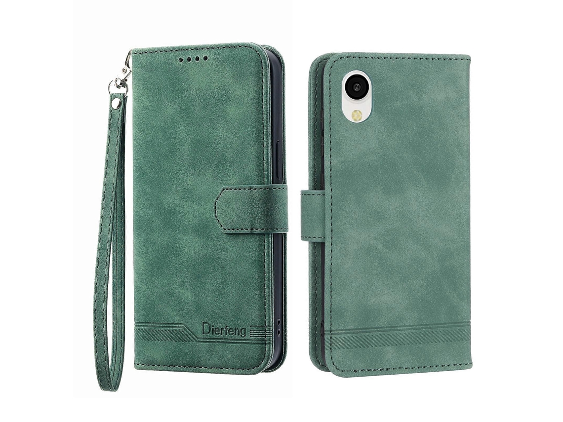 Capa Para Celular Dierfeng Dream Line Em Tpu + Couro Pu Para Samsung Galaxy A22e 5g (versão Japonesa).