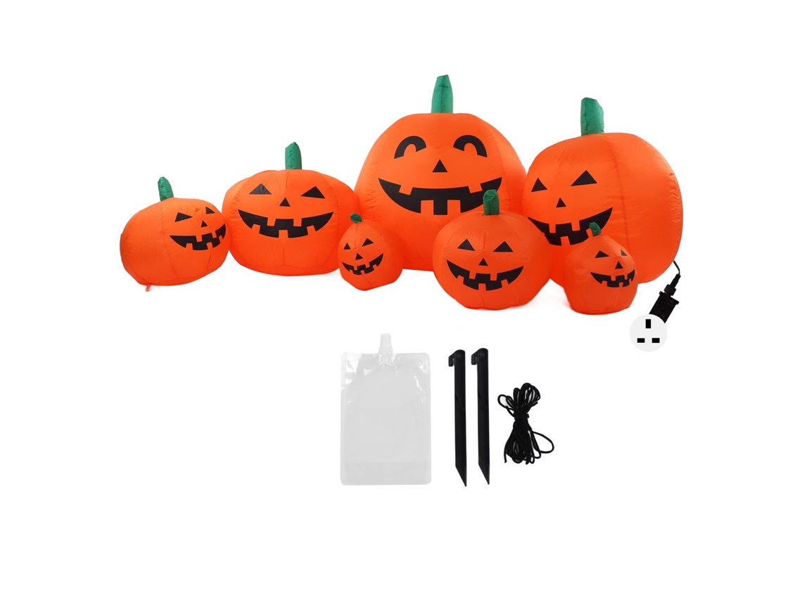 Decoração De Halloween Laxiscreed Com Abóbora Inflável De 7,5 Pés, Led À Prova De Água Ip44 Para Jardim