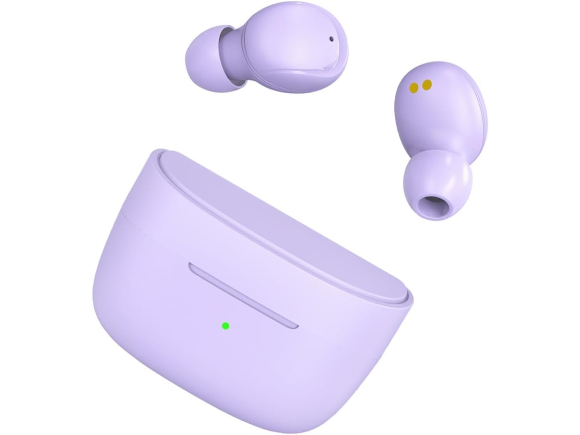 Fones De Sem Fio Leves, Tws Com Toque Por Ruído, Longa Para E Roxo