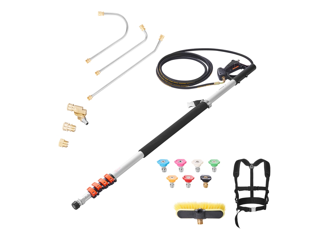 Haste Telescópica Succebuy Para Lavadora De Alta Pressão Com Escova 175 X 45 X 1393 Mm