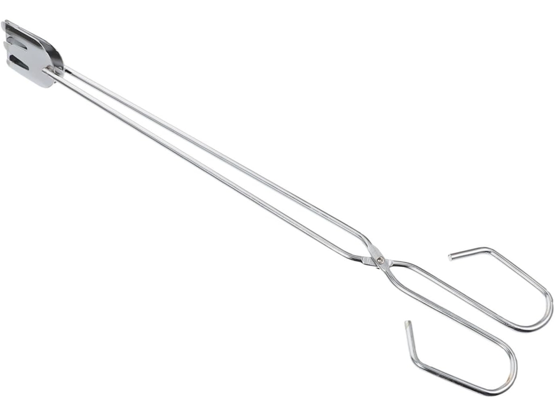 Conjunto De 5 Pinças Longas Cromadas Toyvian Para Churrasco Com Clipes Manuseio Ao Ar Livre