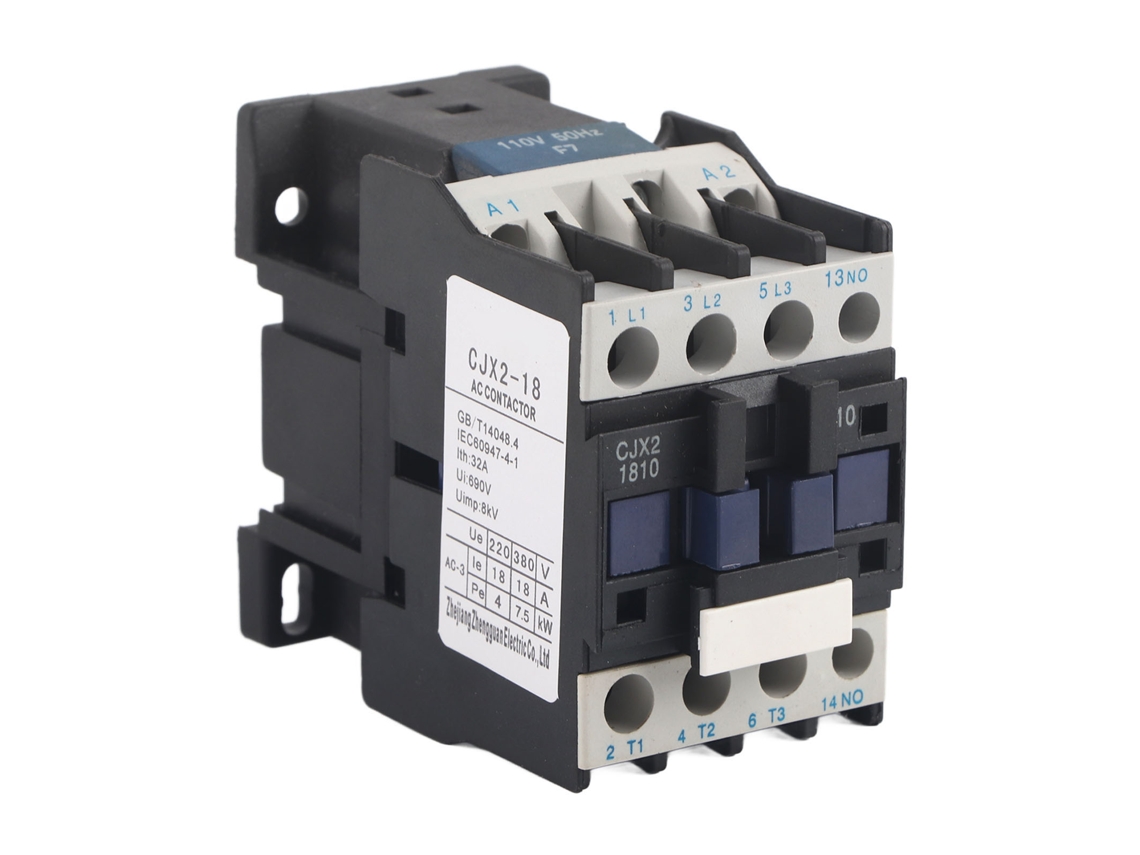 Contator CA 18A, Normalmente Aberto, Alta Sensibilidade, Retardante a Chamas, 110V