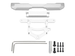 Mali kit de Para choque Traseiro de Metal para Rc Axial Scx24 Ford Bronco 1/24 Crawler Alumínio Prata