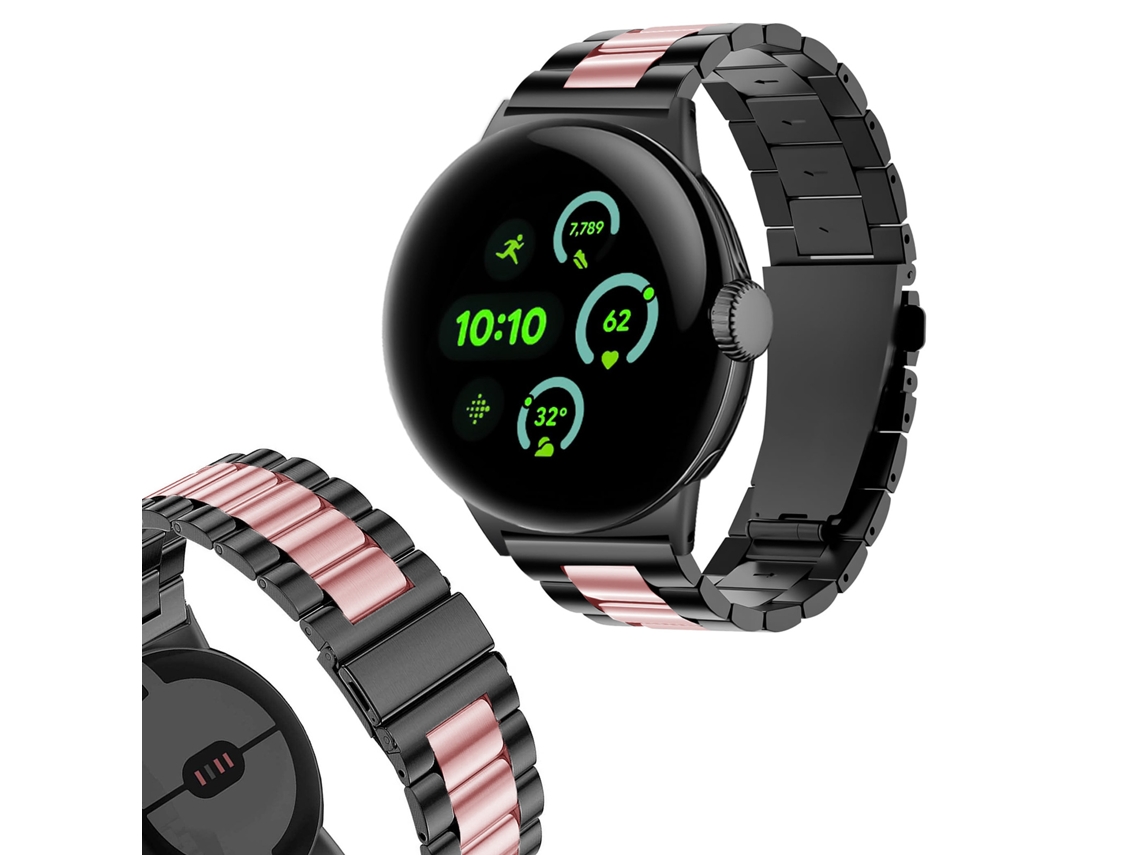 Pulseira para Google Pixel Watch 4/3, resistente e em aço inoxidável, 45 mm (estilo 5) czhmart