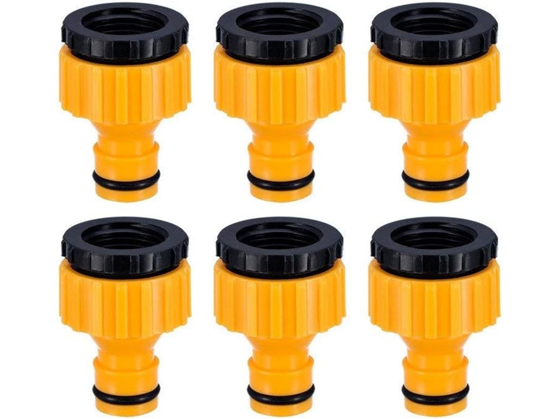 Conjunto De 6 Adaptadores Torneira Com Rosca 3/4" E 1/2" Em Plástico Para Bico