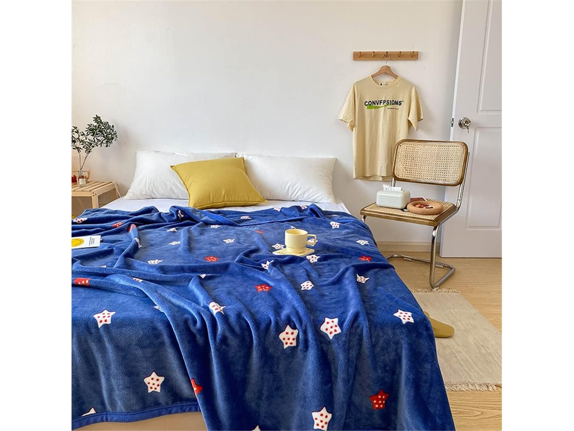 Manta de Inverno Fansu em Fleece com Estampa Planet Blue Macia e Quente Flanela Grossa Ideal para Cama Criança