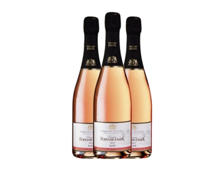 Espumante rosé FERNAND ENGEL Rosado Pinot Preto Brut Crémant d'Alsace Reserva (0.75 L - 3 Unidades)