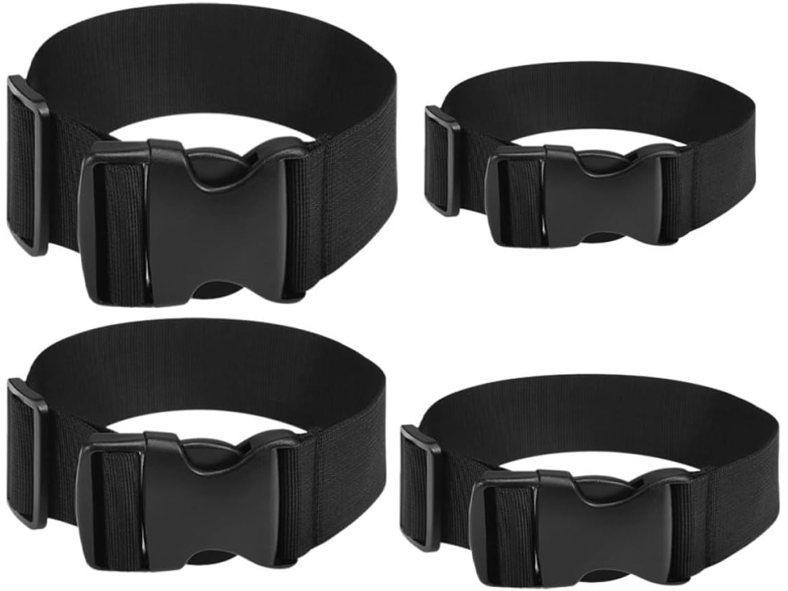 Conjunto De 4 Cintas De Nylon Para Bagagem Com Fivelas Ajustáveis