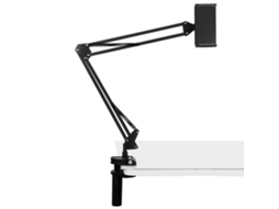 Suporte Ajustável Para Celular Com Encaixe Flexível E Estrutura Metálica Resistente.