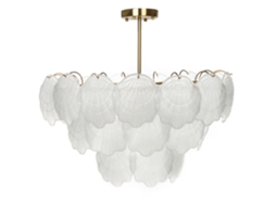 Lustre Beliani Caplina De Vidro Latão 60x60x65