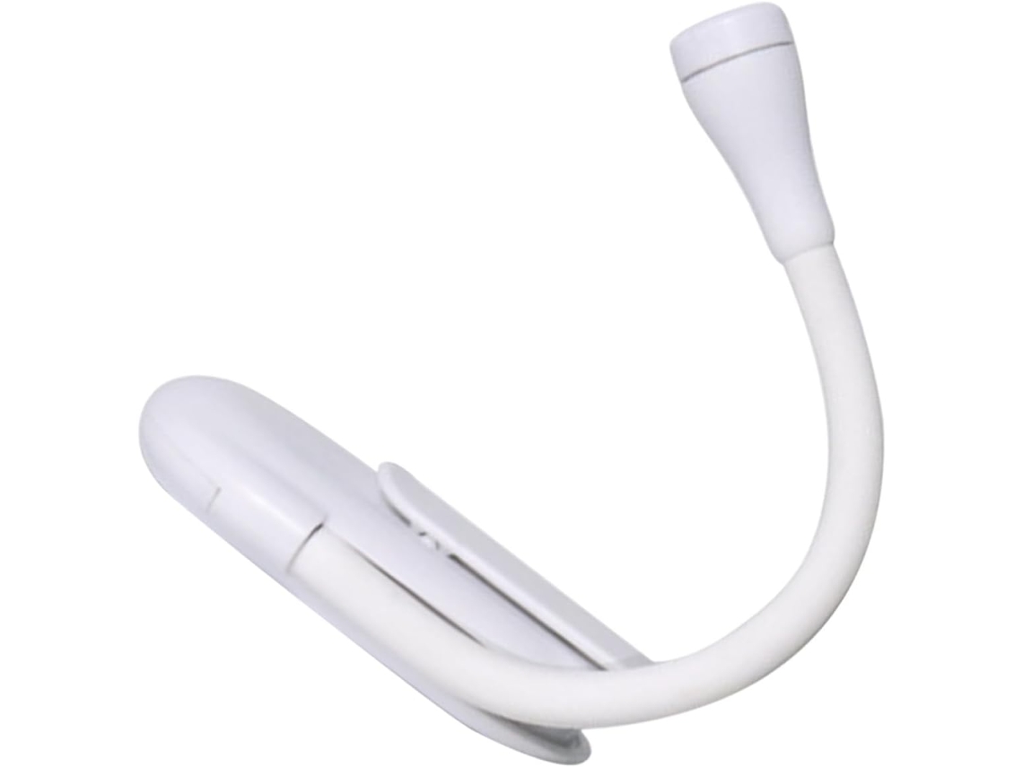 Luminária De Leitura Led Recarregável Com Clipe Nuobesty, Branca, Pequena, Flexível E Com Intensidade Ajustável, Ideal