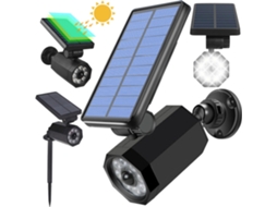 Lâmpada Solar Com 8 Leds, Lâmpada De Jardim Com Sensor, Para Iluminação E Decoração Exterior Conforme As Características Indicadas
