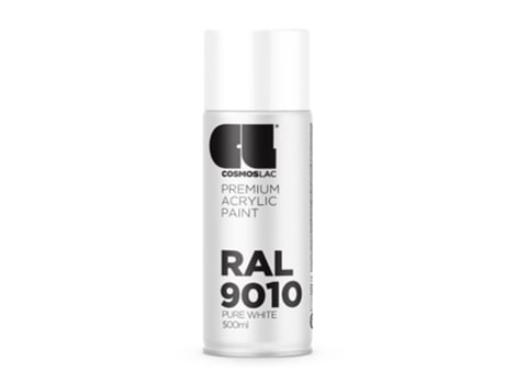 Acrílico Premium Brilhante Ral Cosmos Lac 500 Ml (Ral 9010 Branco Puro)