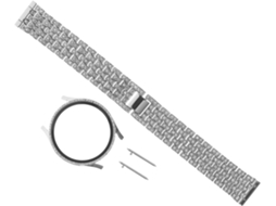 Capa De Pulseira Metal Brilhante Com Strass Para Smartwatch, Elegante