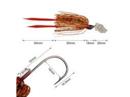 Isca Jig 10g Spinner Bait com Anzol Silicone