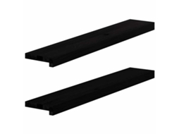 Vidaxl Soleiras Da Janela 2 Pcs 90x15x2 Cm Carvalho Castanho-preto