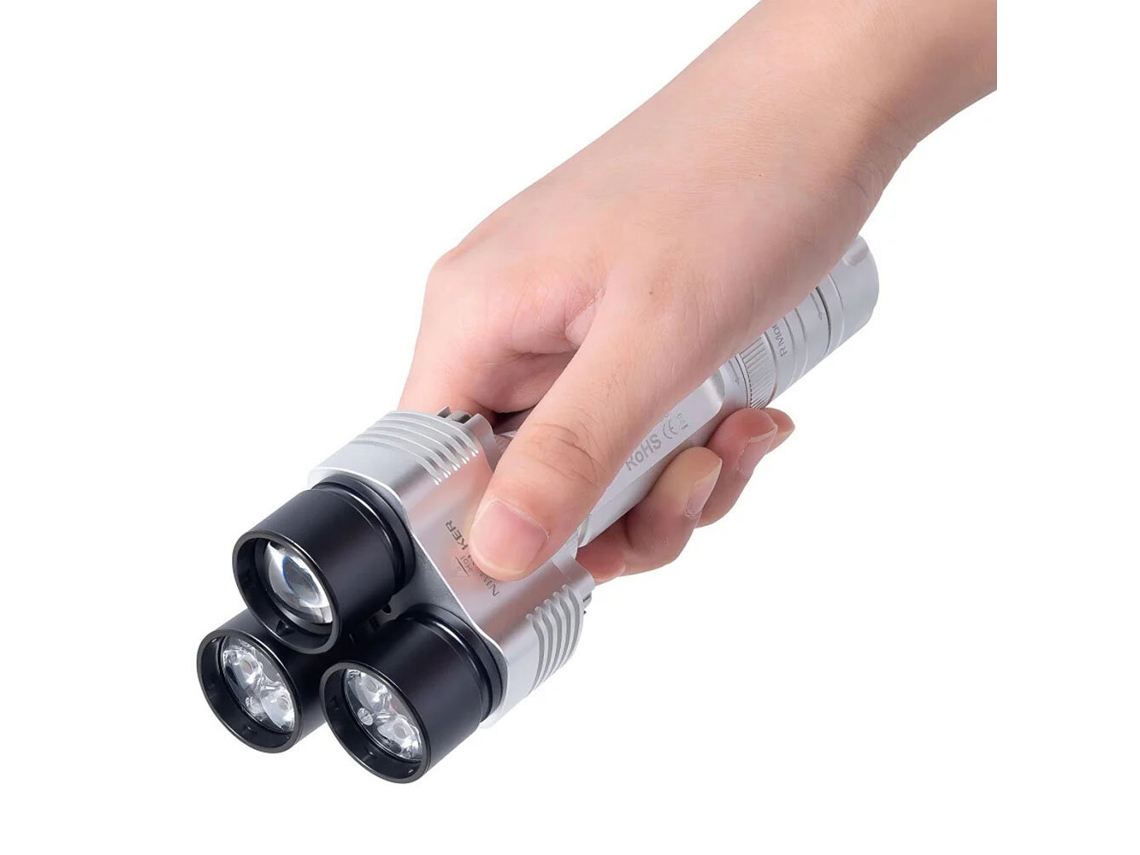 Lanterna Silver-niwalker Es3 Pro 3500lm Cw E Nw Multiusos Potente 21700 Tipo C Recarregável Multifontes De Luz Forte Luz Led