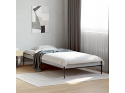 Vidaxl Estrutura Cama 100x200 Cm Derivados Madeira/metal Cinza Sonoma