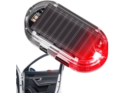 Luz De Alarme Para Carro – Carregamento Solar Com Porta Usb