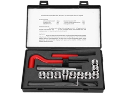 Conjunto De Reparação De Rosca - 15 Peças - M14 X 1,25 - Aço Inoxidável - Alta Precisão - Inclui Ferramentas - Conjunto De Rosca