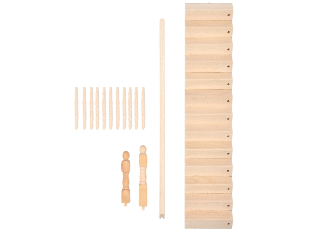 Escadas de Casa de Bonecas Escala 1/12 Betula Miniatura Diy Cute S/MARCA