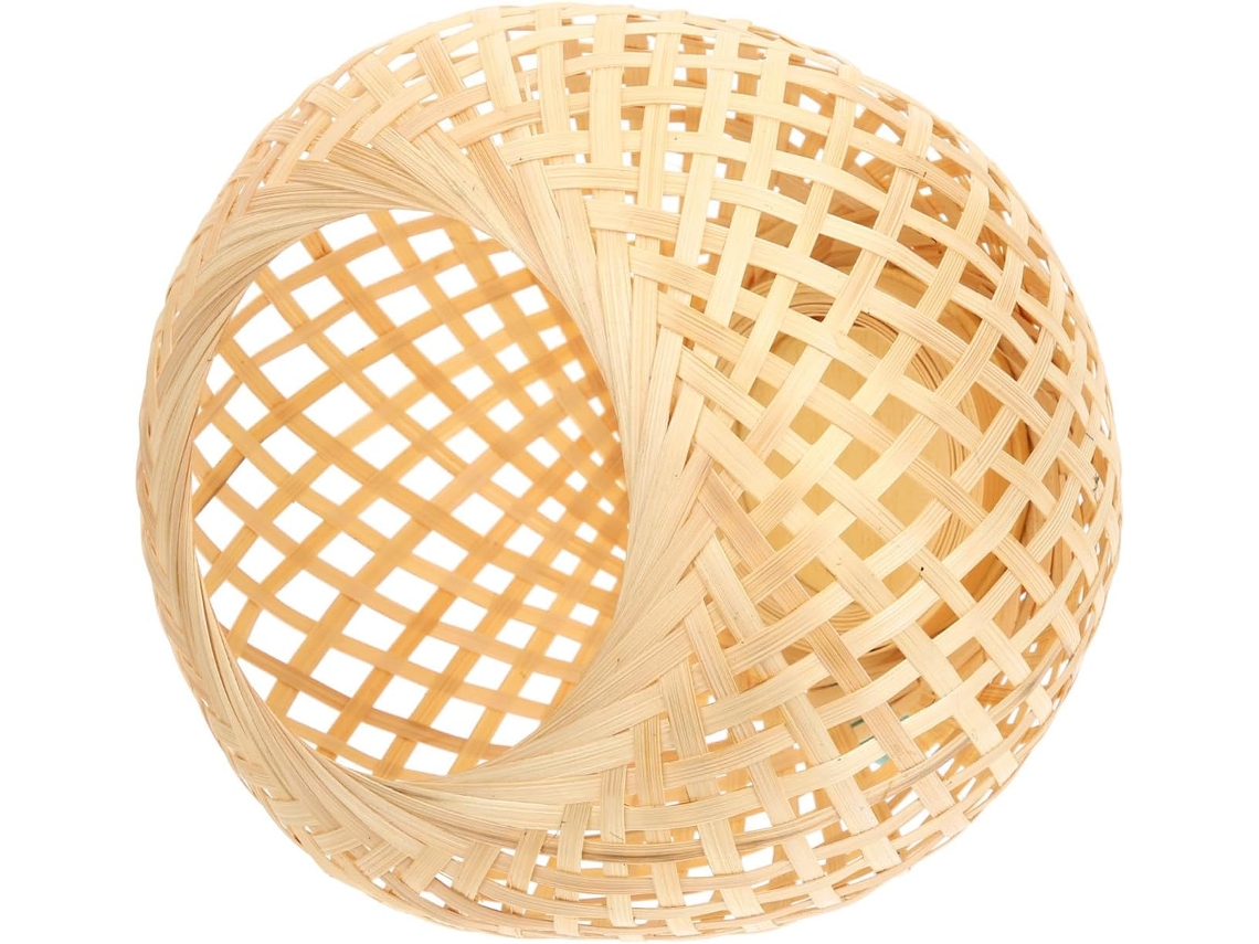 Cúpula de Teto Artesanal para Lustre de Bambu Retrô. SFUSHOS