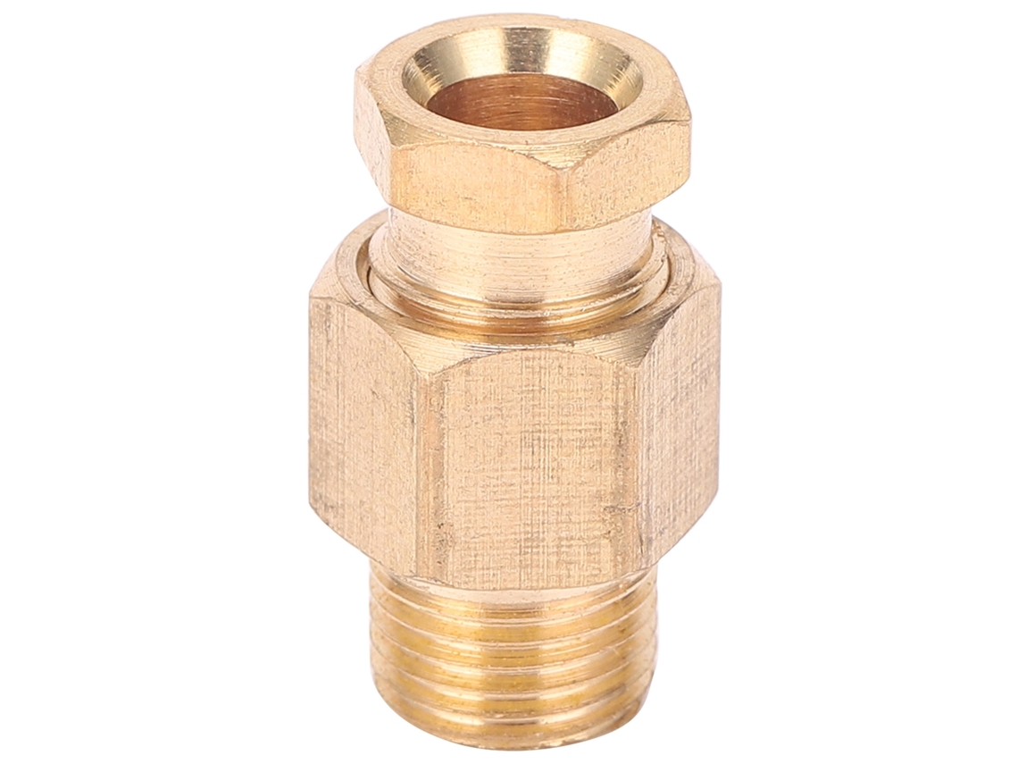 Conector de latão para tubo de óleo, conexão reta para dutos de nylon, cobre e alumínio PD618