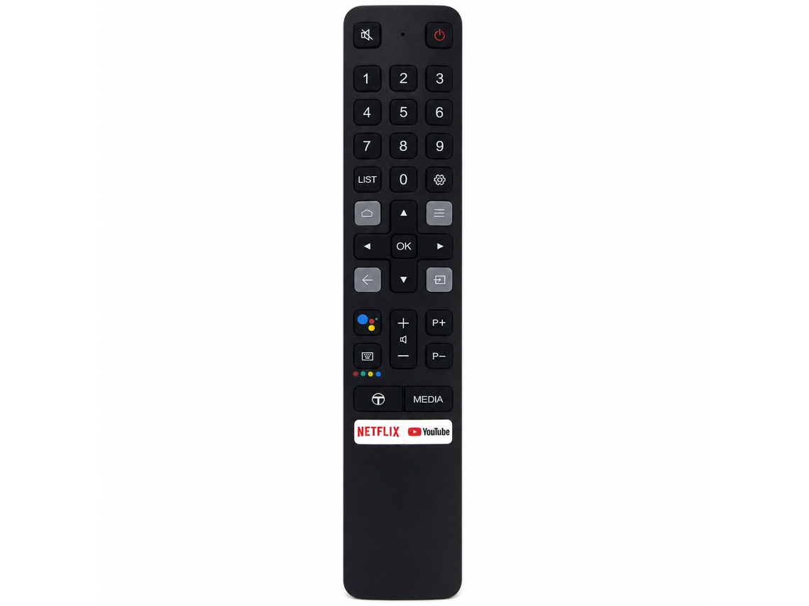 Comando À Distância Infravermelho Rc901v Fmr1 Compatível Com Tv Tcl, Sem Voz