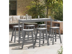 Vidaxl Conjunto De Bar Do Jardim 6 Unid. Cinzento-claro Hdpe